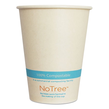 World Centric NoTree Paper Hot Cups, 12 oz, Natural, PK1000 CUSU12